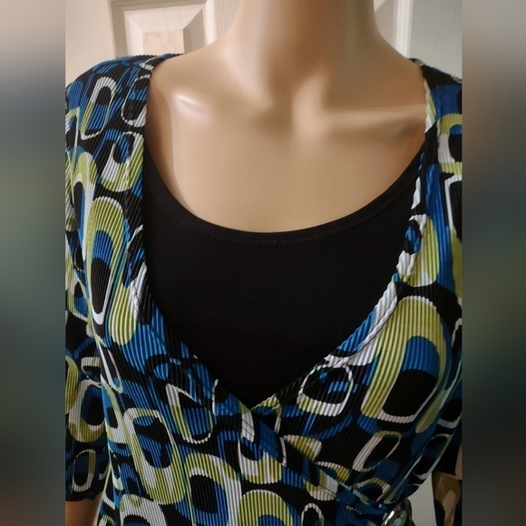 Notations women's size medium petite double layer look long sleeve blouse shirt - Picture 5 of 6